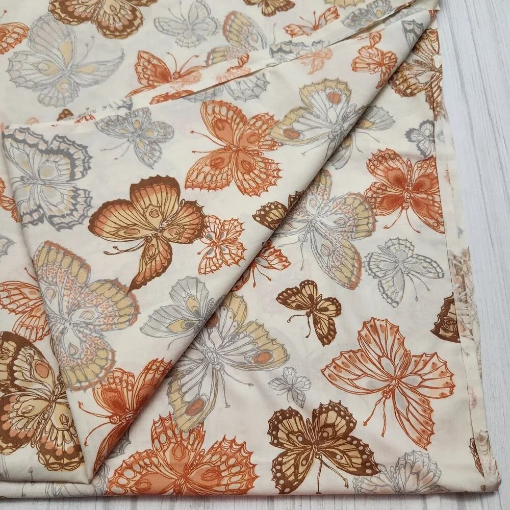 Vintage Burlington ‘Amari Butterfly’ Pattern Twin Flat Sheet